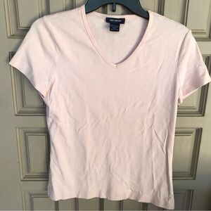 The Limited Basic Pink Tee SzM Short Sleeves V Neck